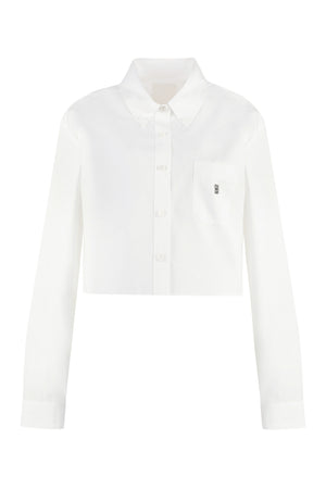 Button-down collar cotton shirt-0